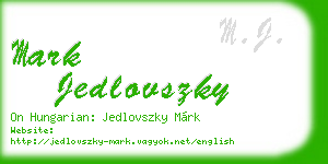mark jedlovszky business card